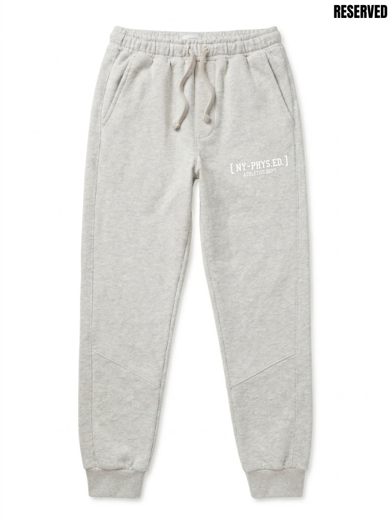 Reserved Boys Heather Grey NY-PHYS.ED. Graphic Casual Jogger Pants| SM GARMENTS