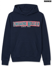 Road wear Boys Dark Navy Fleece Pullover Hoodie with BREAKING TEASER Graphic| SM GARMENTS