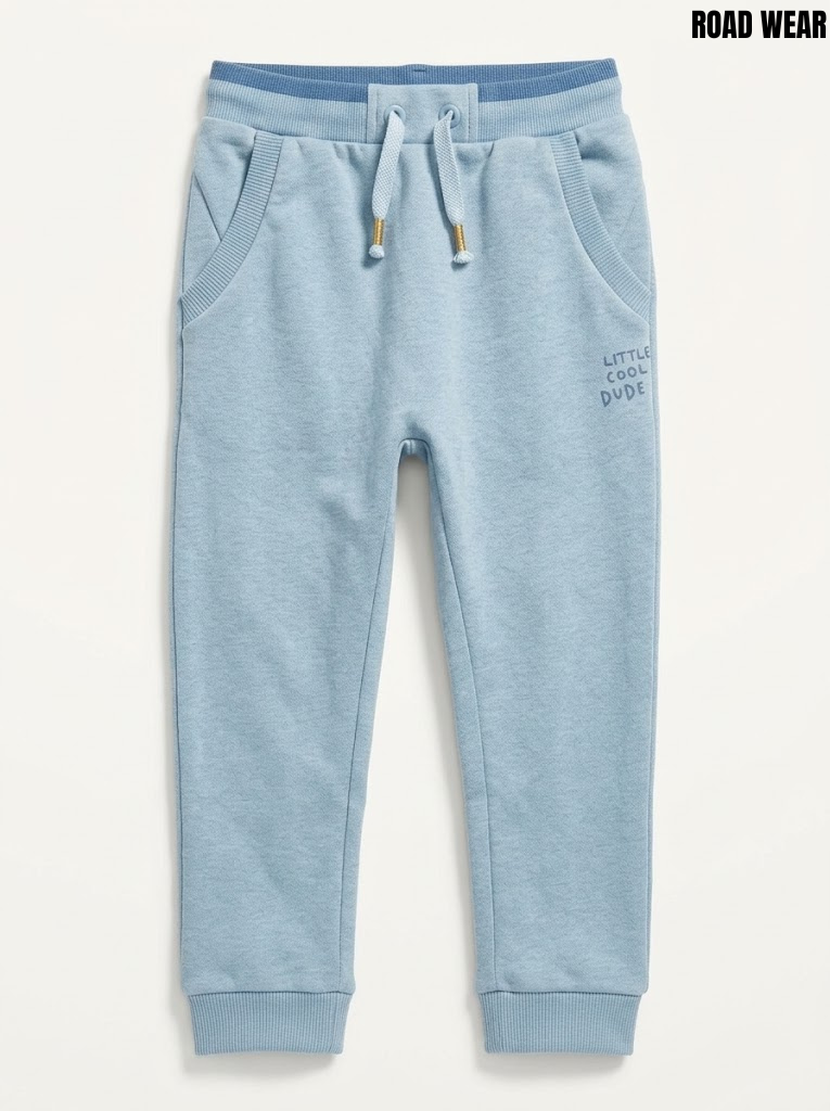 Roadwear Boys Blue Little Cool Dude Casual Athletic Jogger Pants| SM GARMENTS