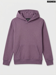 Road wear Girls Classic Mauve Purple Solid Fleece Pullover Hoodie | SM GARMENTS