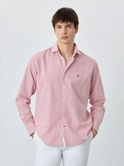 SACOOR BROTHER Cotton-linen Blend Stripes Shirt