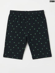 Studio Boys Dark Navy Tennis Ball Print Stretch Cotton Shorts| SM GARMENTS