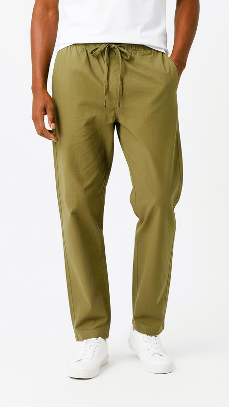 GUESS Mens Relaxed Fit Cotton Trouser