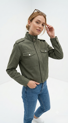 TEDDY SMITH WOMENS DOUBLE POCKET DENIM JACKETS