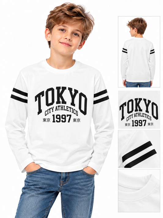 Boys Long Sleeve Graphic Tee | Tokyo Athletic Kids Shirt