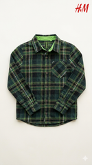 H&M L.O.G.G Girls Winter checkered Shirt With Logo
