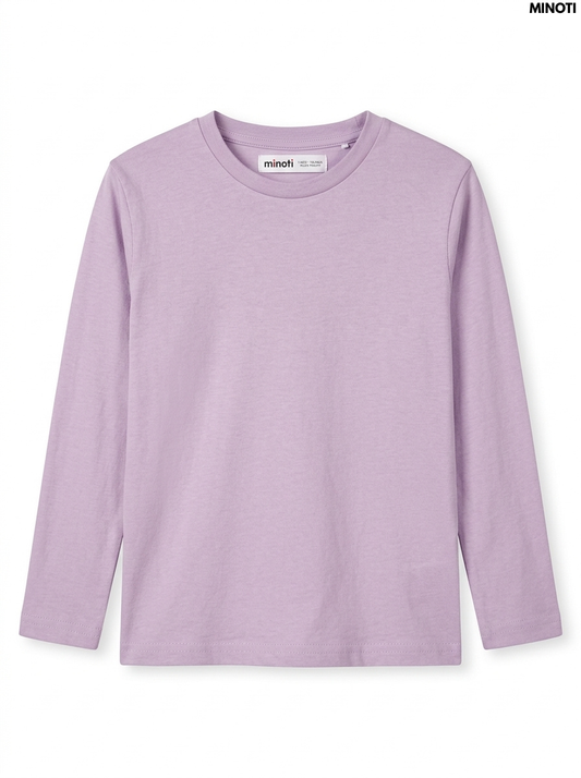 Imported Girls Lilac Long-Sleeve Basic T-Shirt