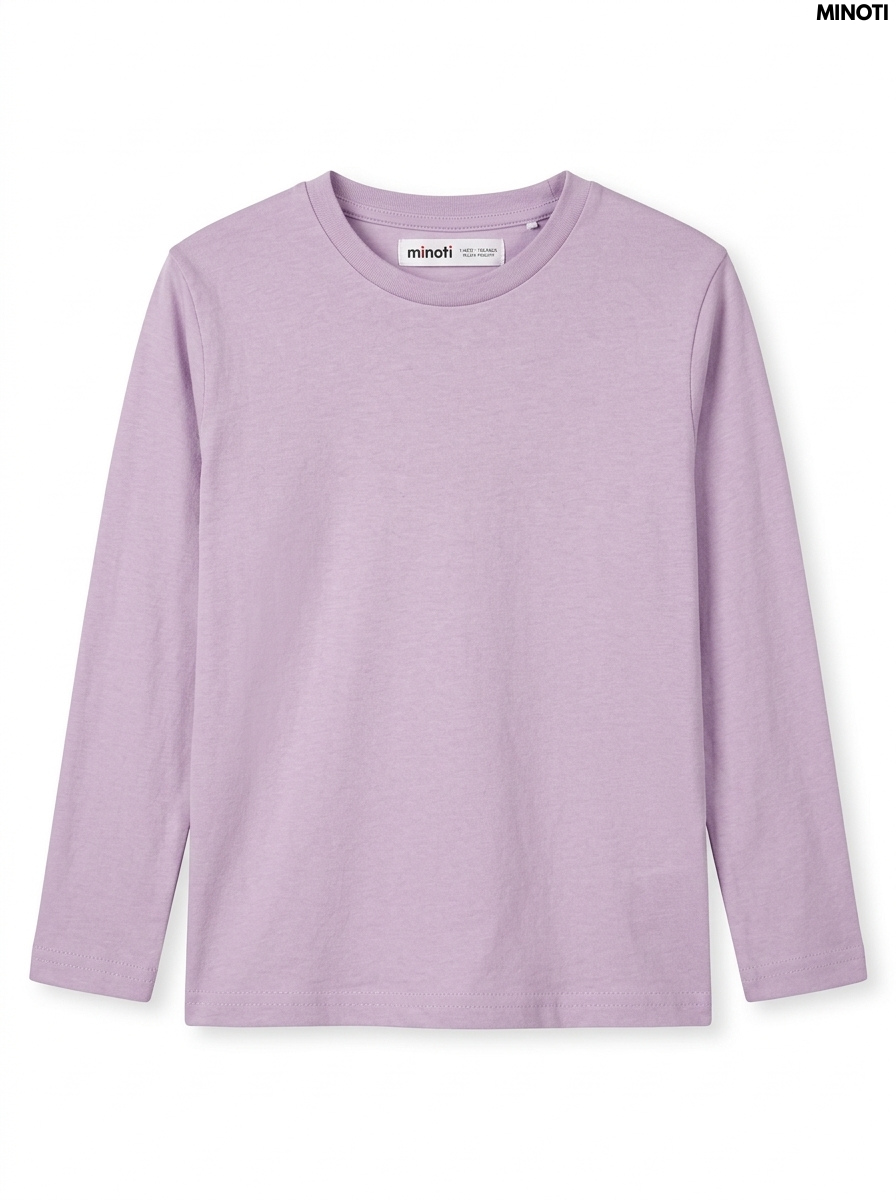 Imported Girls Lilac Long-Sleeve Basic T-Shirt