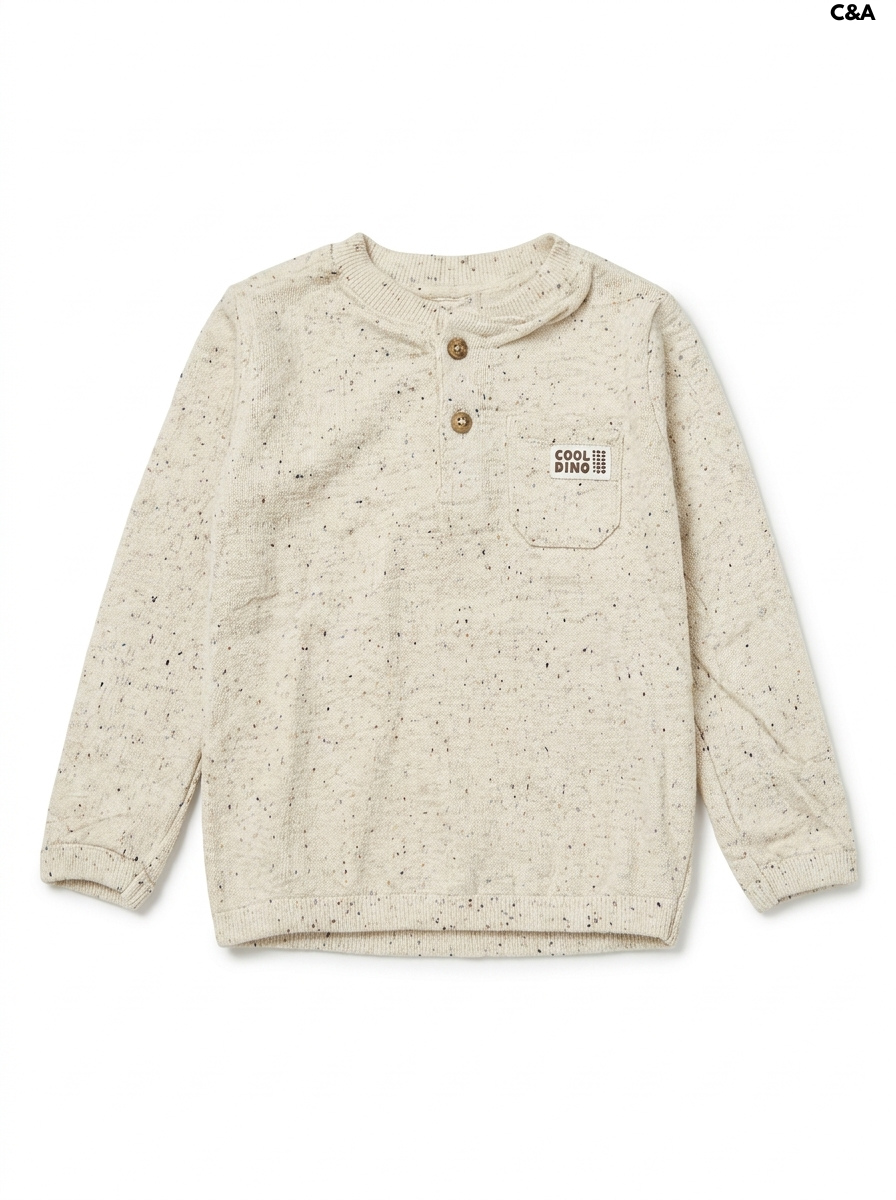 Imported Boy Long-Sleeve Button-Placket Pocket Shirt
