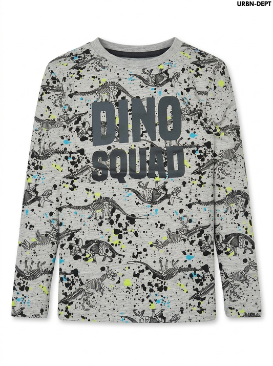 Kids' Dino Squad Graphic Long-Sleeve Top