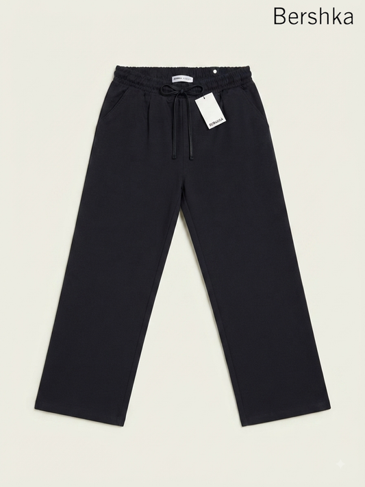 Bershka Relaxed-Fit Drawstring Trousers