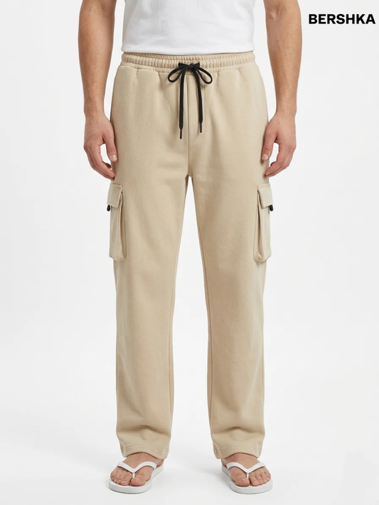 Bershka Men Cargo Relaxed Fit Trouser