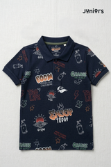 JUNIOR Boys Graphic Printed Polo Shirt