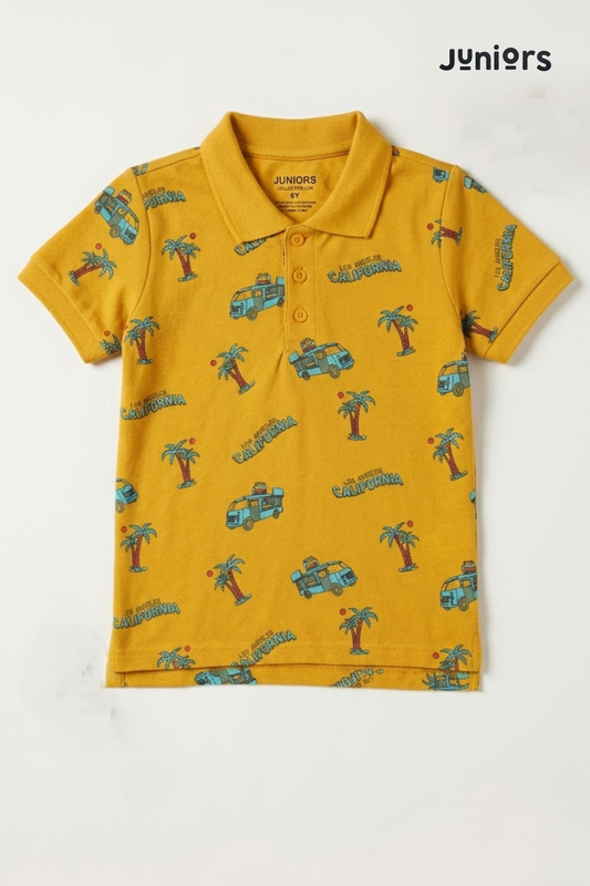 JUNIOR Boys Graphic Printed Polo Shirt
