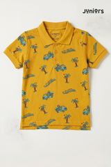 JUNIOR Boys Graphic Printed Polo Shirt