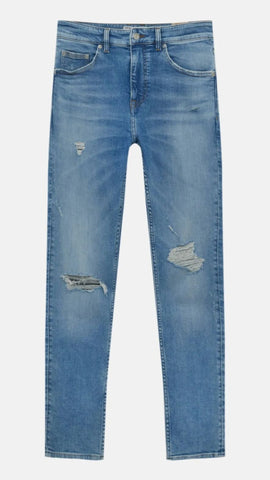 PULL&BEAR Super Skinny Ripped Jeans