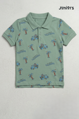 JUNIOR Boys Graphic Printed Polo Shirt
