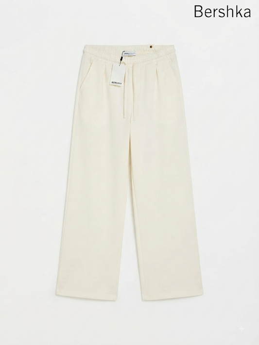 Bershka Relaxed-Fit Drawstring Trousers