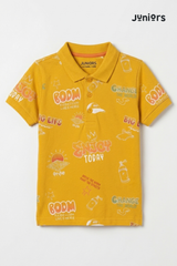 JUNIOR Boys Graphic Printed Polo Shirt