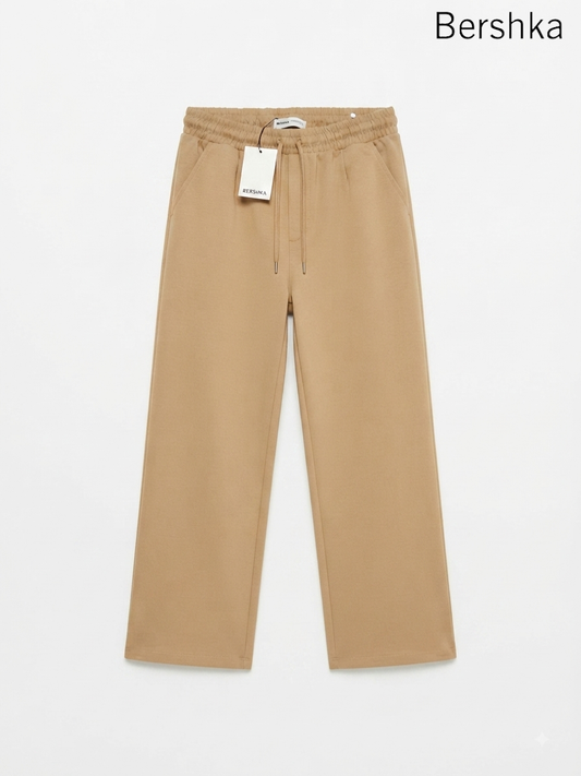 Bershka Relaxed-Fit Drawstring Trousers