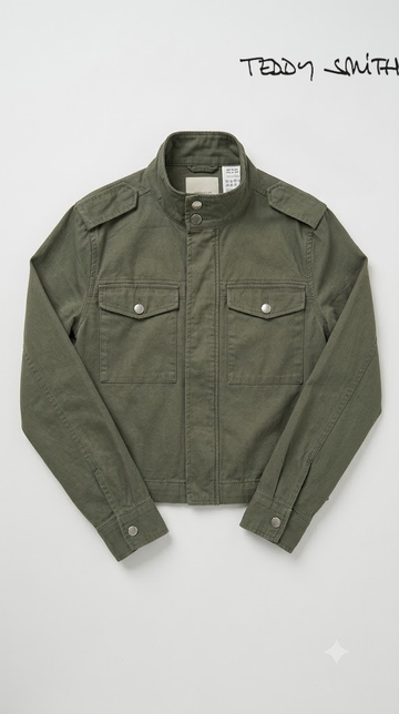 TEDDY SMITH WOMENS DOUBLE POCKET DENIM JACKETS