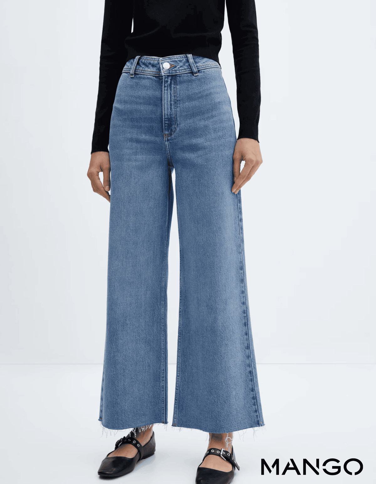 MANGO Catherin Culotte High-Rise Jeans