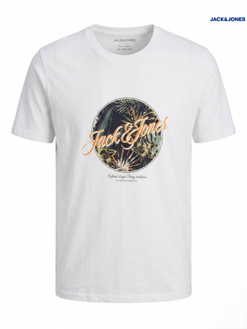 Jack & Jones Tropical Graphic White Tee