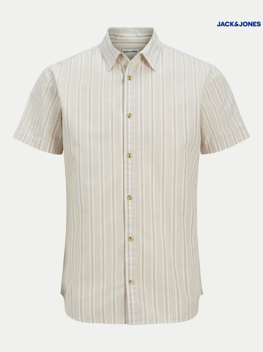 JJ Shirt Joshua Beige Comfort Fit