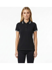 ELEVATE Women's Amarago Piping Polo - Solid Black