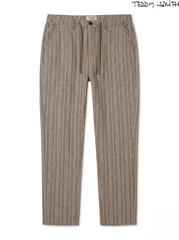 Teddy Smith Linen Blend Striped Trousers