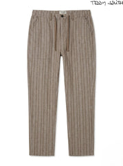 Teddy Smith Linen Blend Striped Trousers