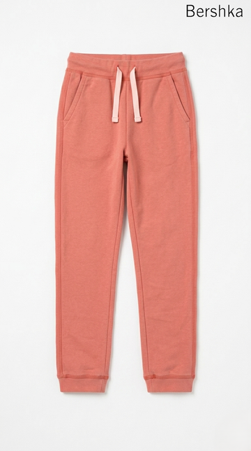 BERSHKA GIRLS PINK BASIC TROUSER