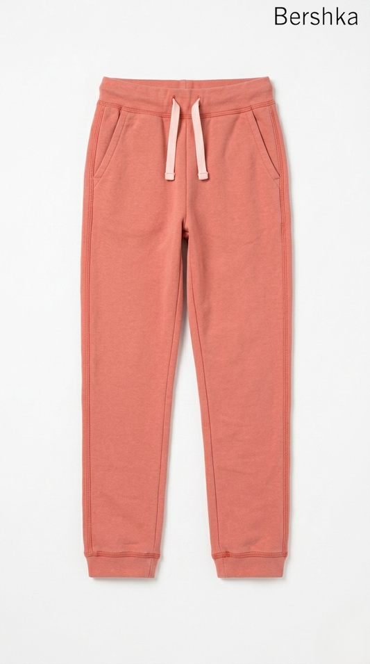 BERSHKA GIRLS PINK BASIC TROUSER