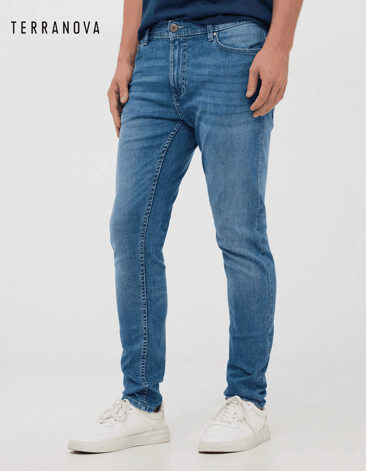 TERRANOVA Skinny jeans Middle blue denim