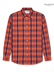 Selected Homme Men's Plaid Button-Down Shirt