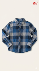 H&M L.O.G.G Boys Checkered Shirt With Logo