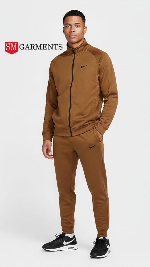 این کے مینز اسپورٹس ویئر براؤن ٹریک سوٹ