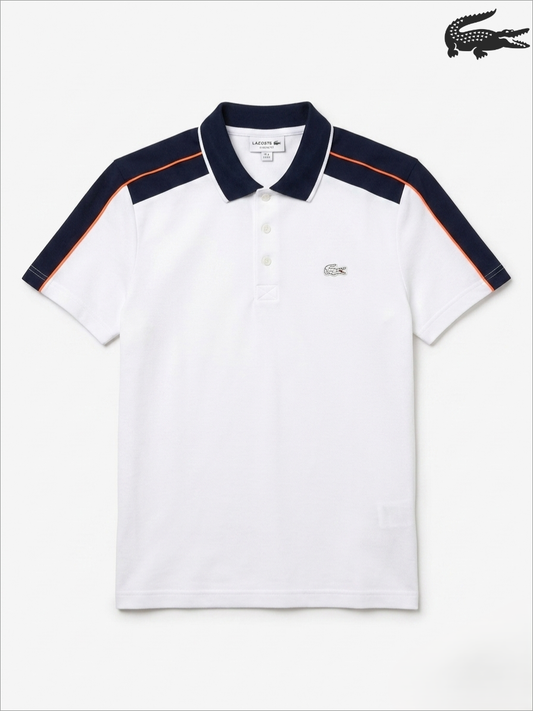 Lacoste Men's Shoulder Stripe Piping Polo Shirt