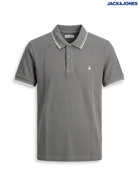 JJ Mens Austin Polo Waffle