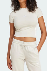 Women Baby Look Essentials 3-Stripes Slim T-Shirt