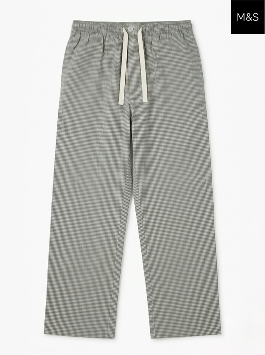 M&S Nightwear Relaxed Fit Cotton Trouser