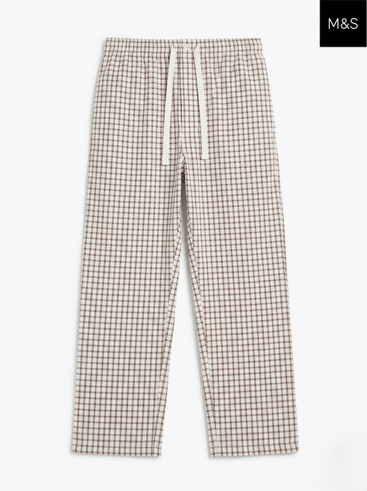 M&S Nightwear Relaxed Fit Cotton Trouser
