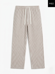 M&S Nightwear Relaxed Fit Cotton Trouser