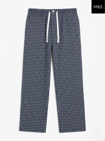 M&S Nightwear Relaxed Fit Cotton Trouser