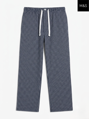 M&S Nightwear Relaxed Fit Cotton Trouser