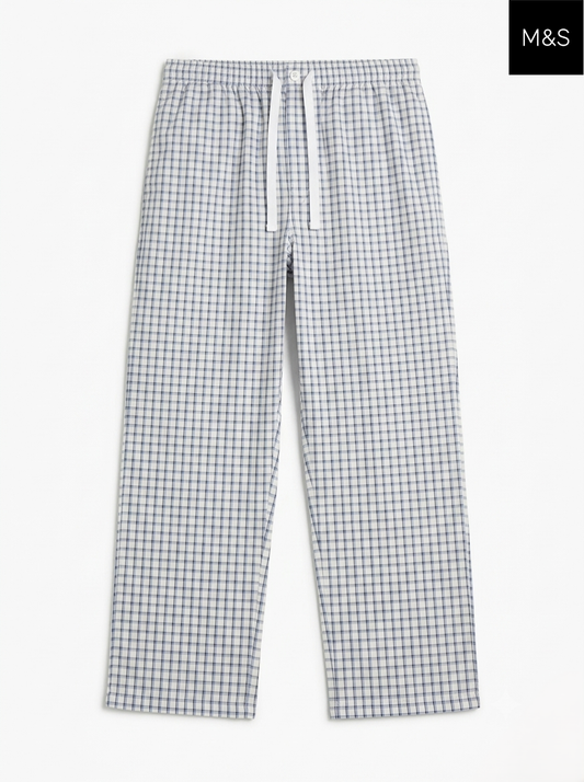 M&S Nightwear Relaxed Fit Cotton Trouser