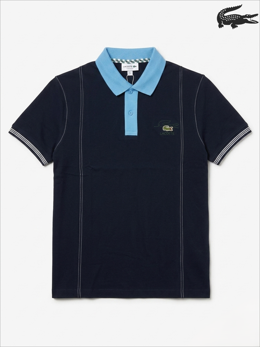 Lacoste Men's Contrast Collar Panel Stitch Polo Shirt