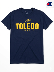 Men's Collegiate "Toledo Rockets" Graphic T-Shirt – Navy Blue