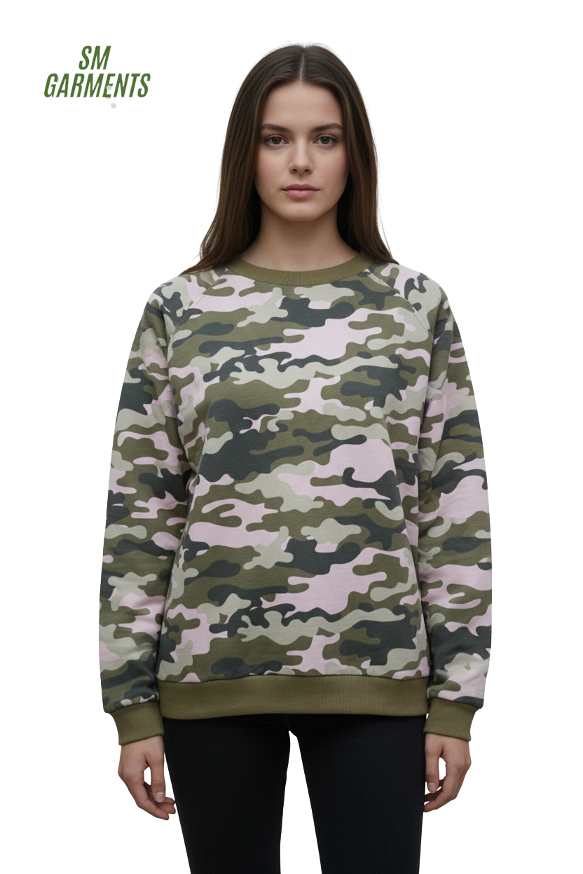 WOMENS CAMOUFLAGE SWEATSHIRT