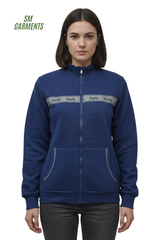 WOMENS PARIS STRIPED ZIPPER